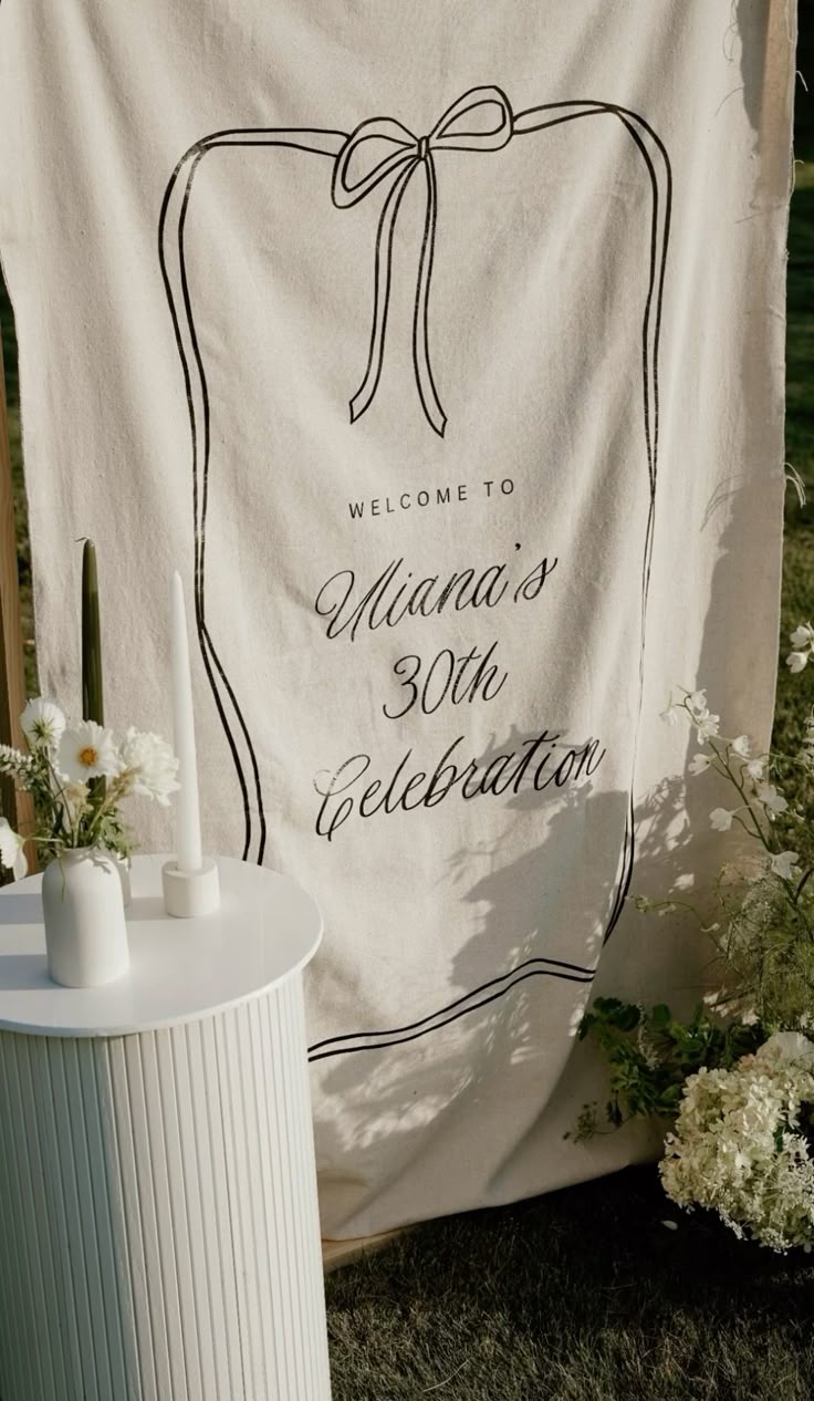 Hand Painted Linen Signs - Large